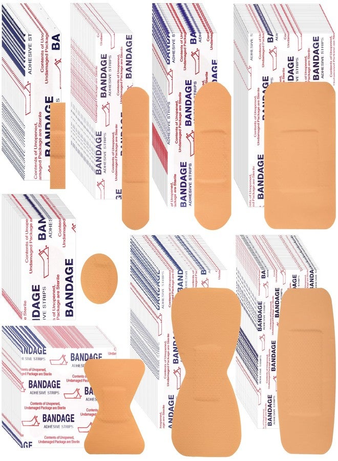 Bgtecho 720 Pcs Adhesive Bandages Variety Pack, Flexible Adhesive Bandage Bulk, Assorted Sizes Fingertip Bandages, Breathable & Waterproof Bandage for First Aid and Wound Care - Image 1